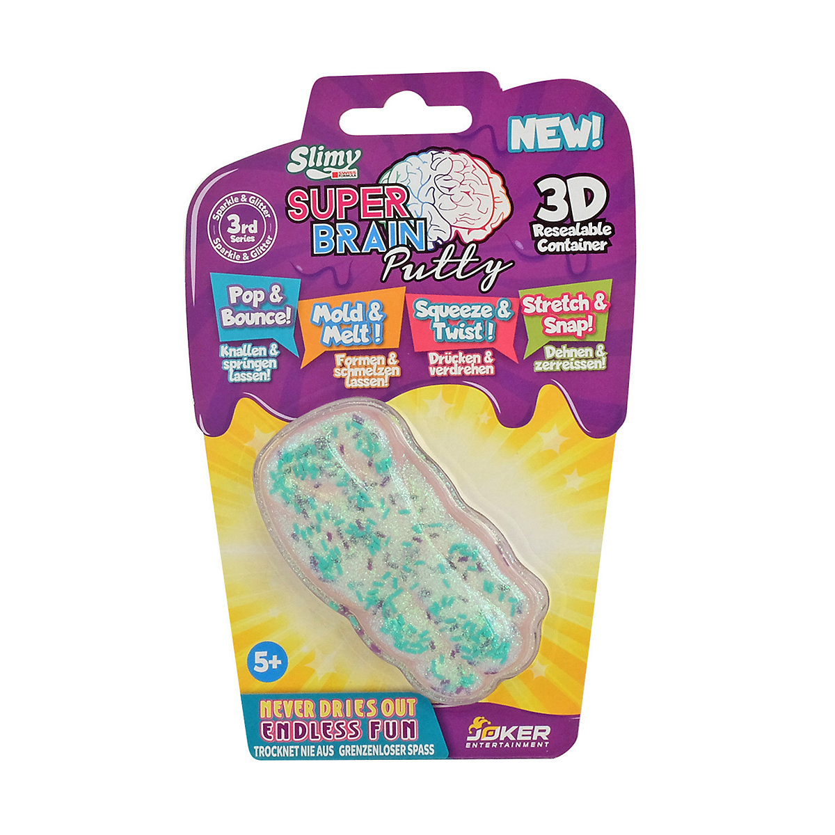 SLIMY® Super Brain Putty 22g - intelligente Modellier- und Hüpfknete, BPA- und glutenfreie Kinderknete in 18 tollen Farben