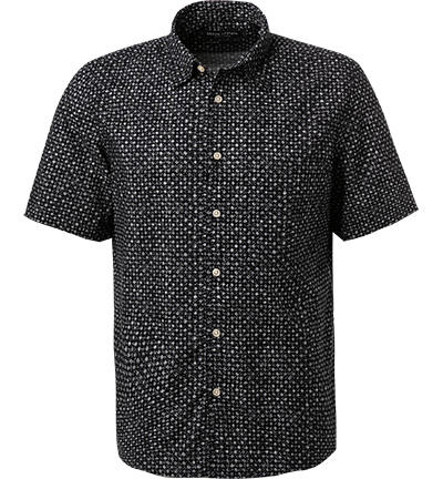 Marc O'Polo, Kurzarmhemd, Regular Fit, Bio Baumwolle, navy gemustert