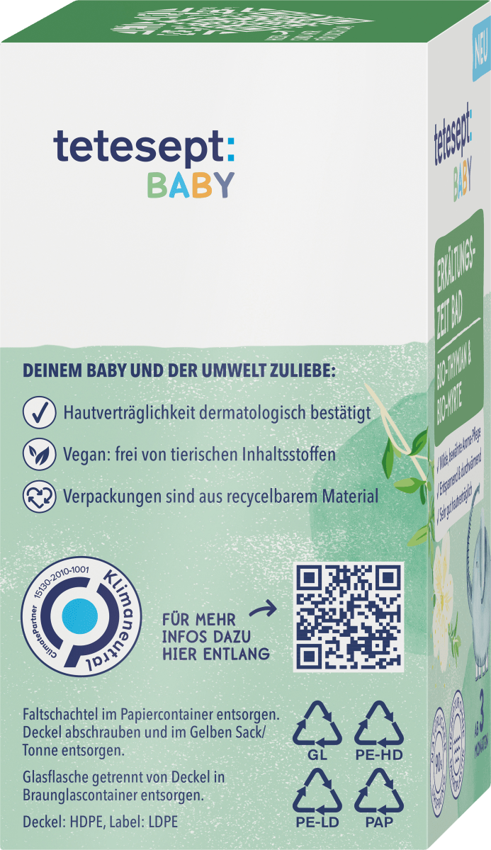Baby Erkältungszeit Bad mit Thymian & Myrte, 100 ml