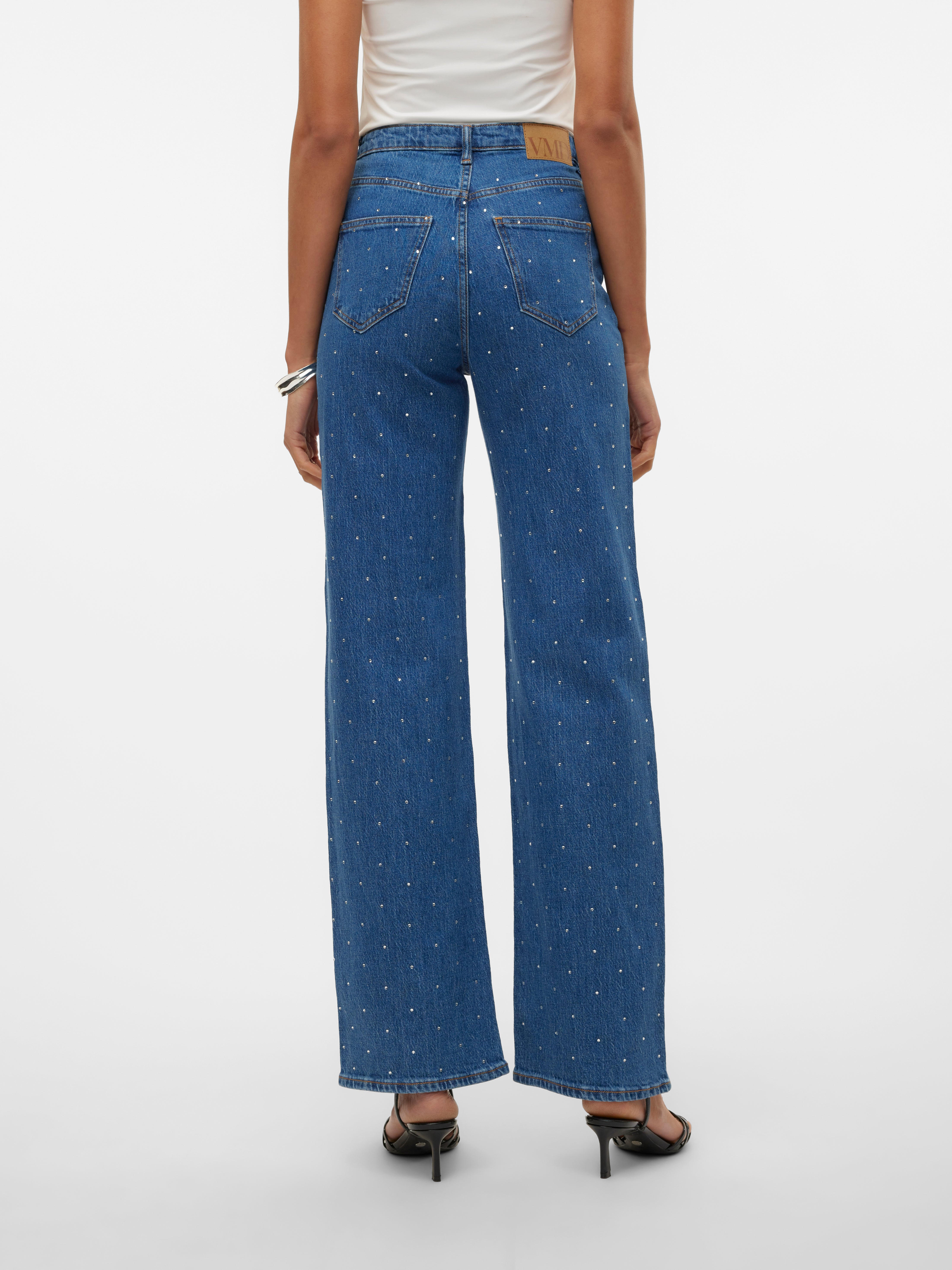 VMTESSA Hohe Taille Weit geschnitten Jeans
