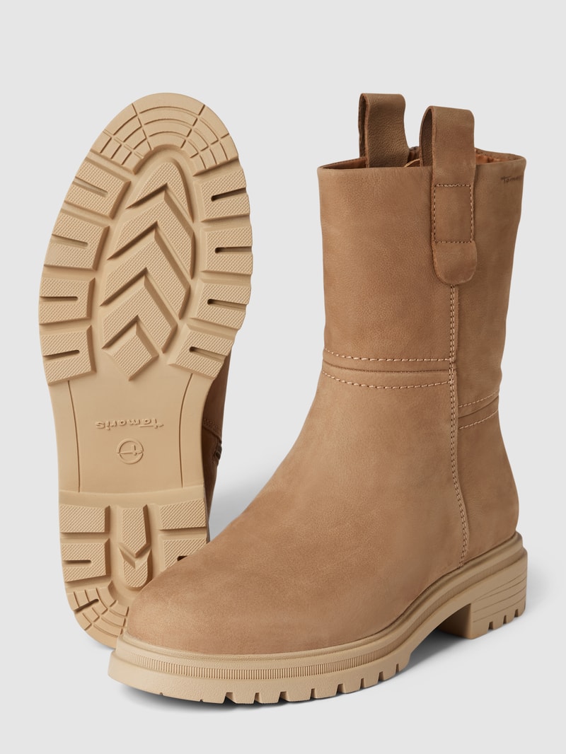 Stiefel aus Leder mit Zugschlaufen Modell 'Panama Jack' in beige