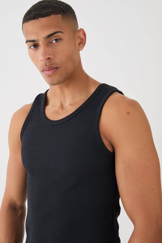 Tanktop in Waffeloptik