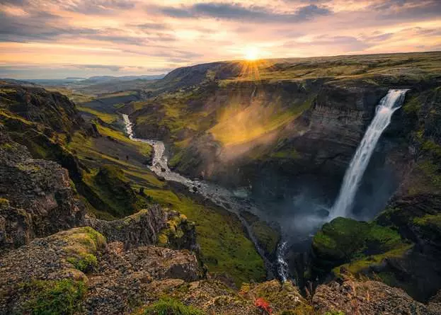 Puzzle 1000 Teile - Haifoss auf Island