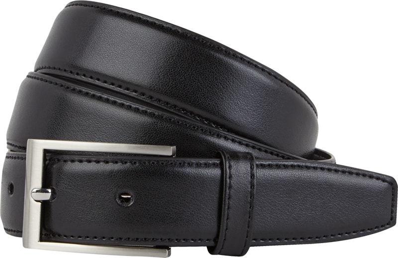 Gürtel aus Leder in schwarz