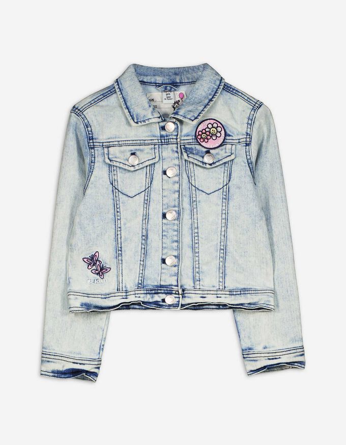 Jeansjacke - Stickereien
