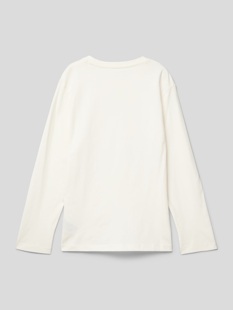 Longsleeve mit Statement-Print in ecru