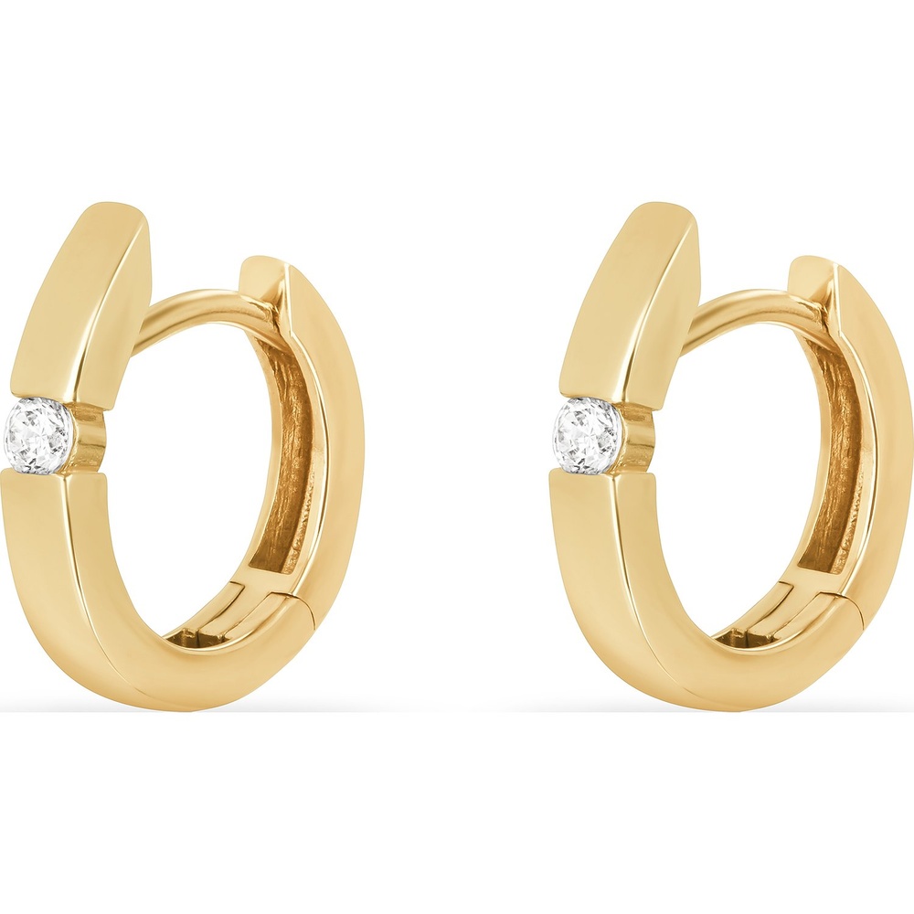 FAVS Créoles 375 Or jaune Boucles d'oreilles