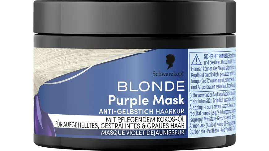 Schwarzkopf Blonde Purple Mask Anti-Gelbstich Effekt Haarmaske 150 ml