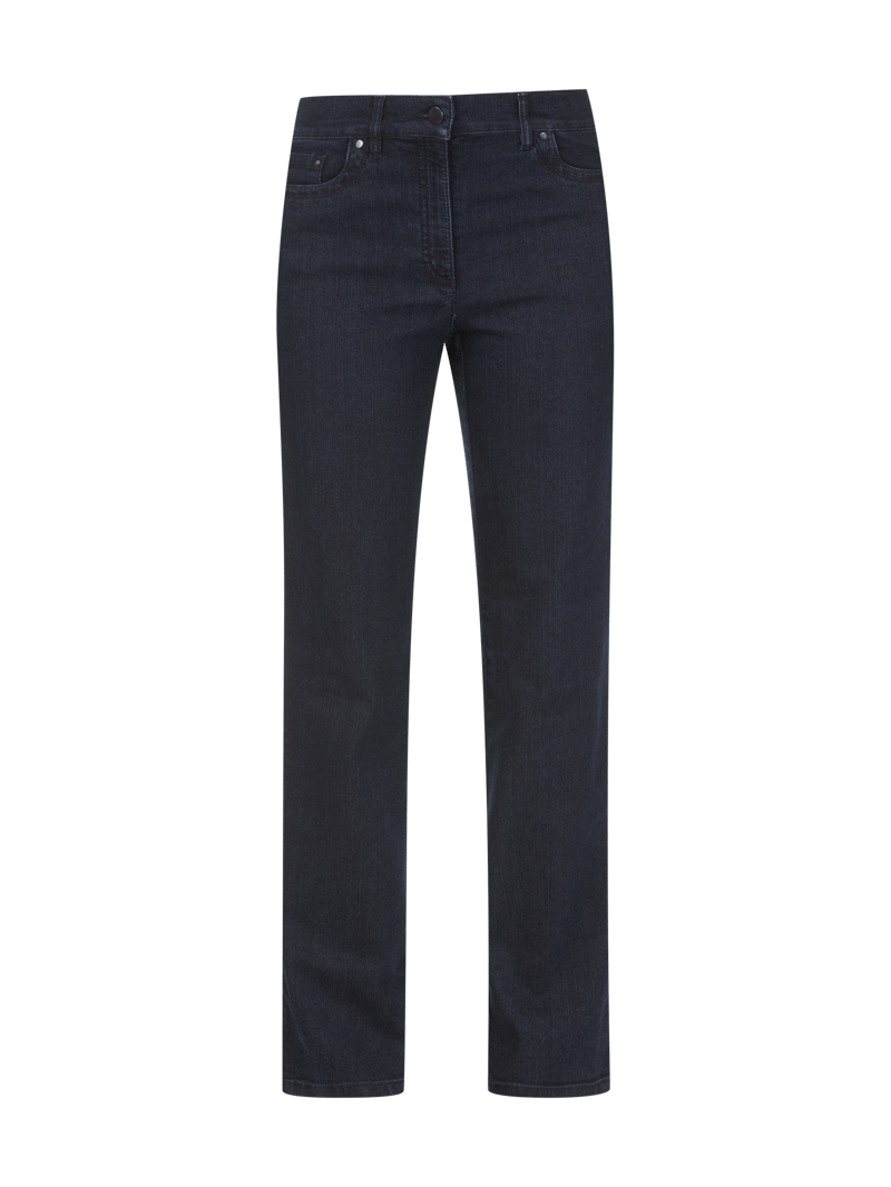 Comfort Fit Jeans mit Stretch-Anteil Modell 'Greta' in dunkelblau