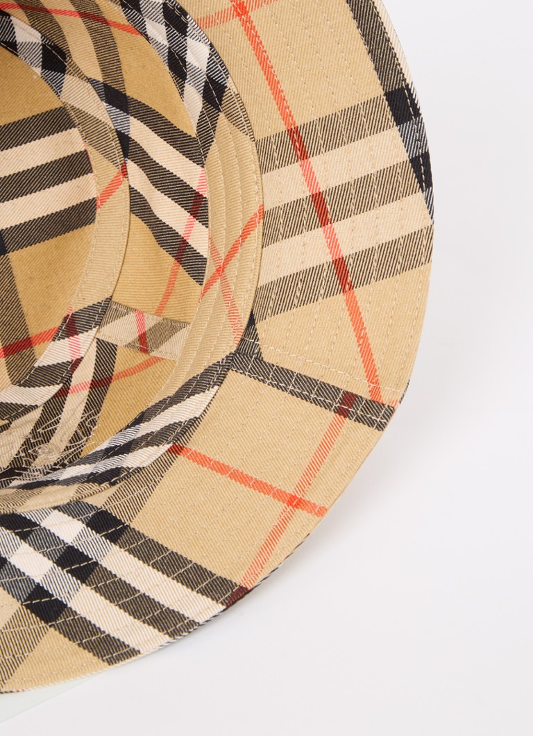 Cappello a secchiello a quadri Burberry