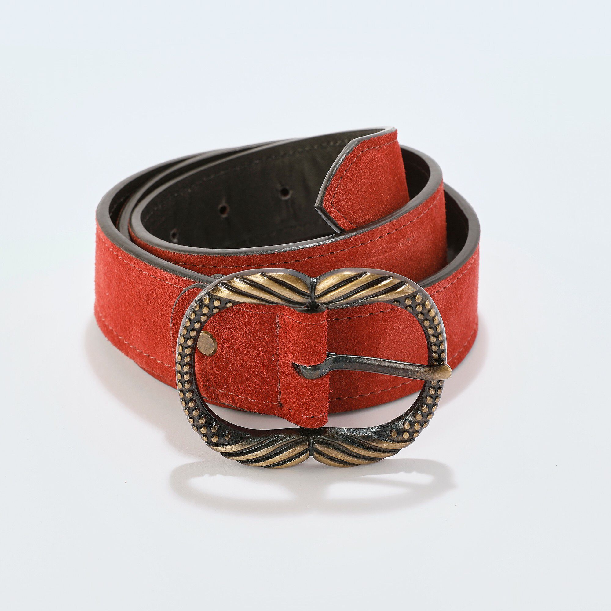 Ceinture en cuir double boucle