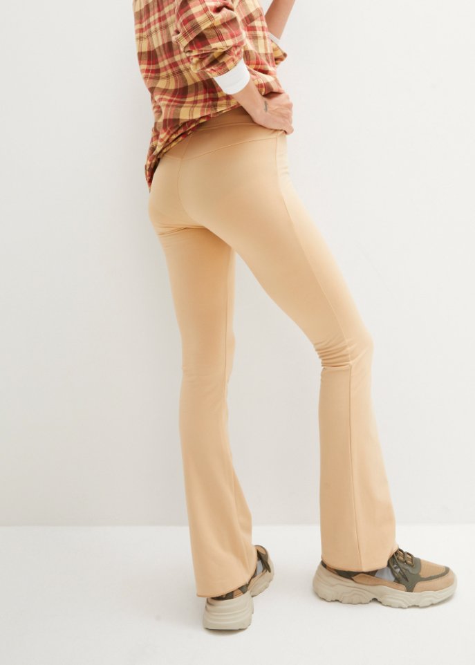 Ausgestellte Thermo-Leggins mit High-Waist-Rundumgummibund