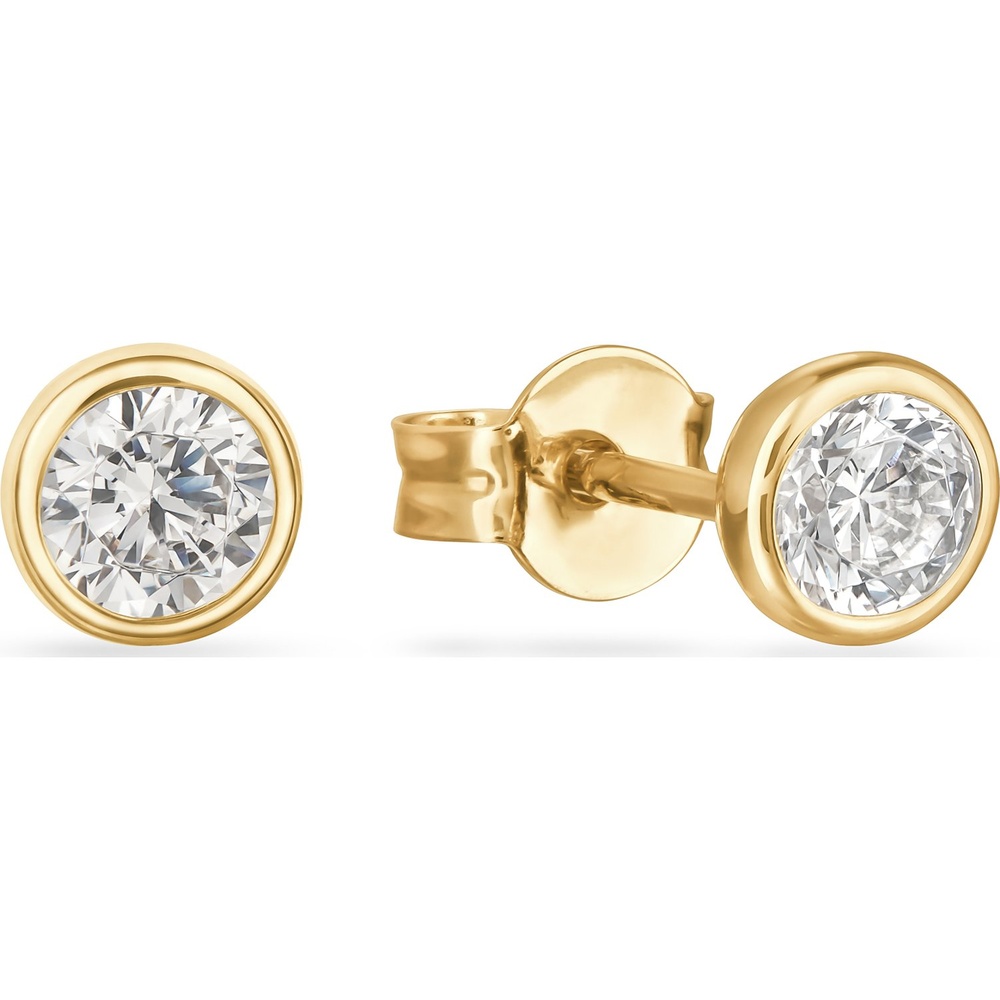 FAVS Boucles d'oreilles à fermoir à poussette 375 Or jaune Boucles d'oreilles