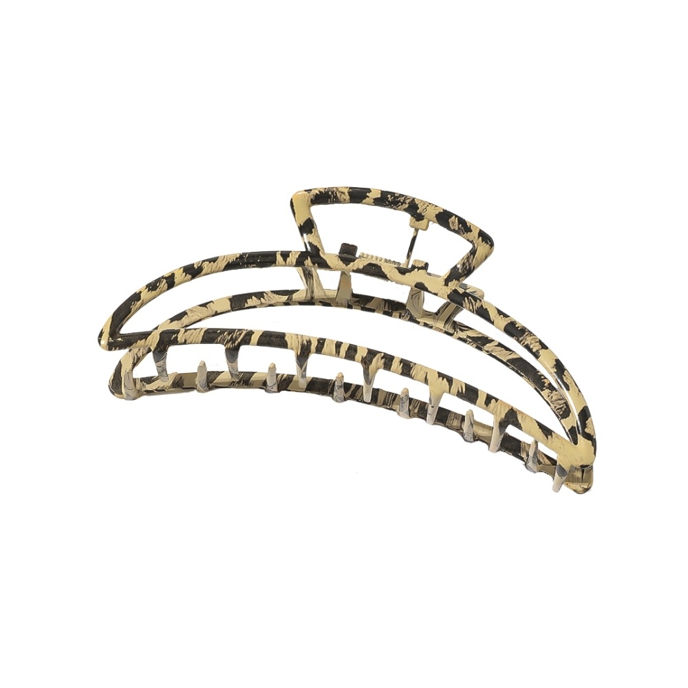 Leopard Metall Barette Haarklammer