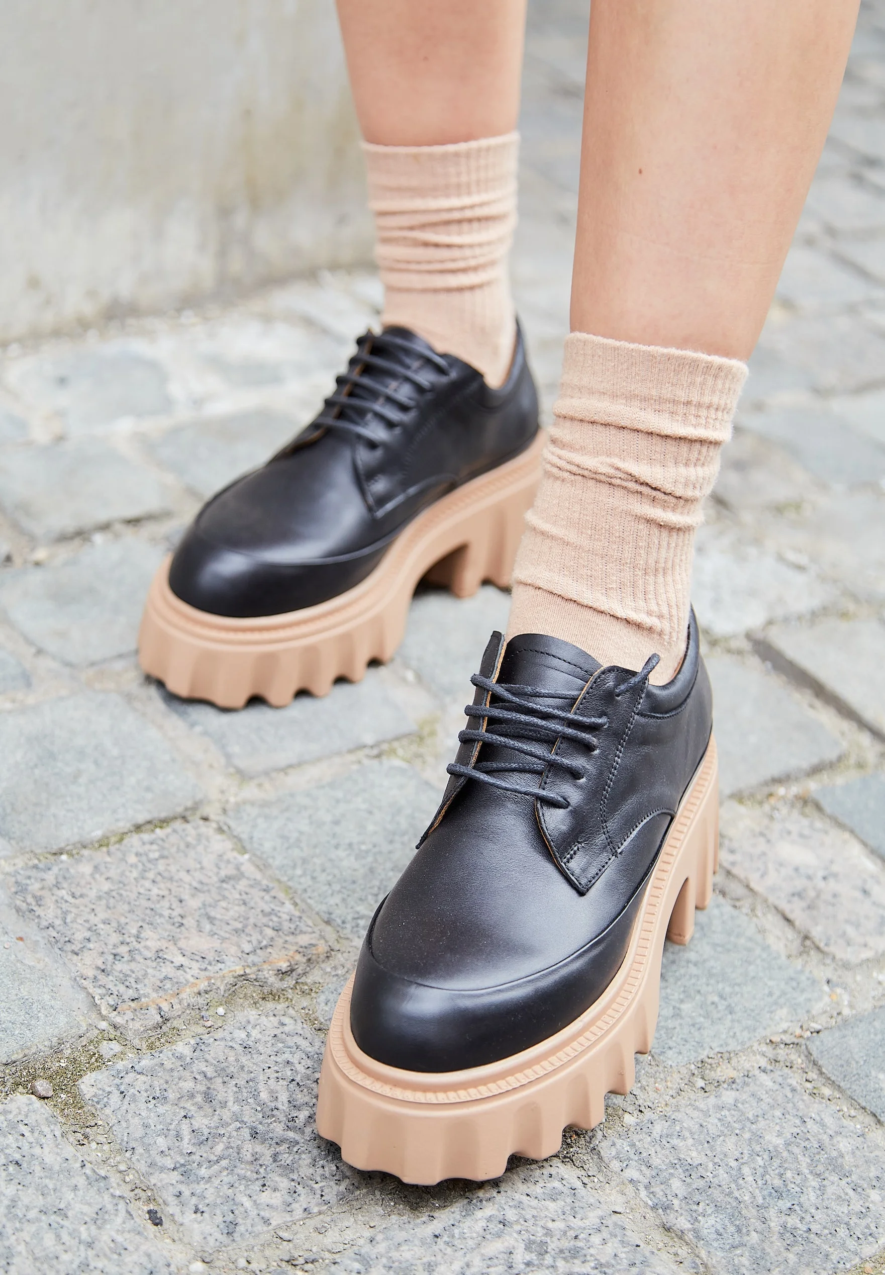 Mocasines con plataforma gruesa Cesare Gaspari - Cordones