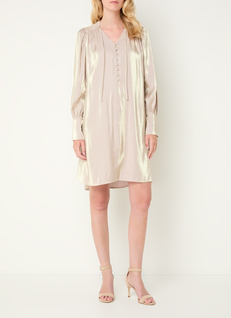 Bruuns Bazaar Piper mini tunic dress with tie detail