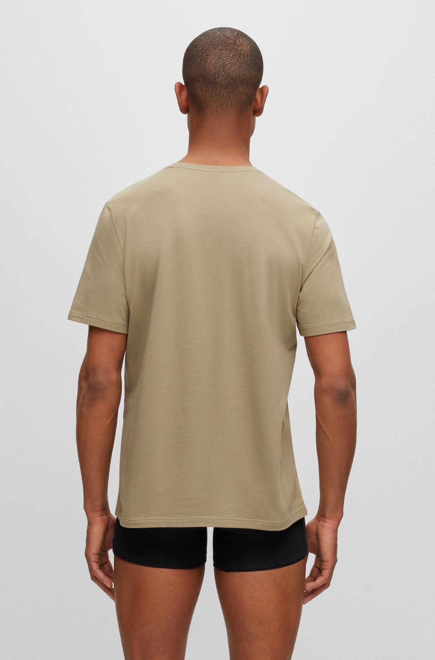 BOSS T-Shirt Mix&Match T-Shirt R Mit BOSS Stickerei auf der Brust