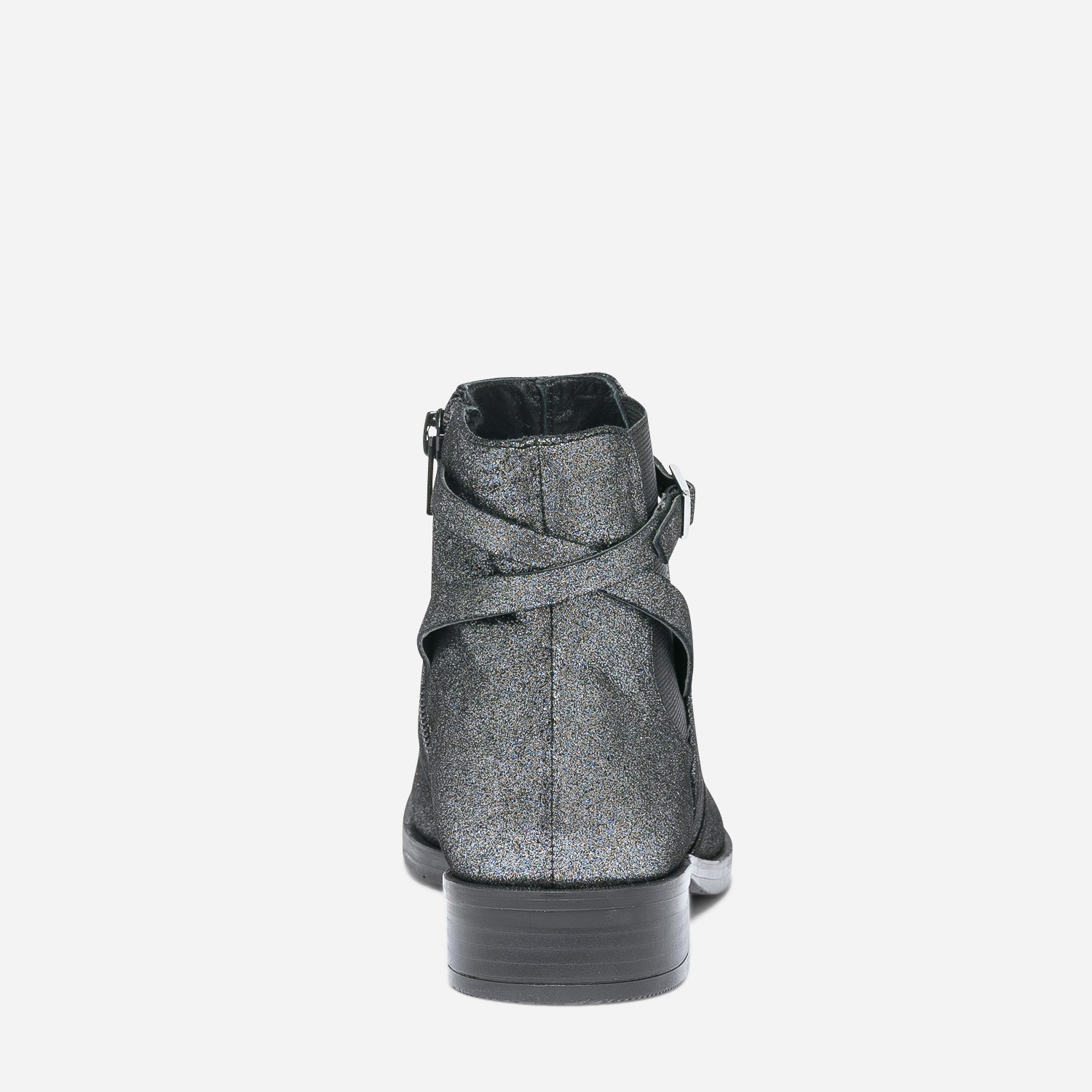 Boots ERAM FLEX gris métallisé en cuir à bride
