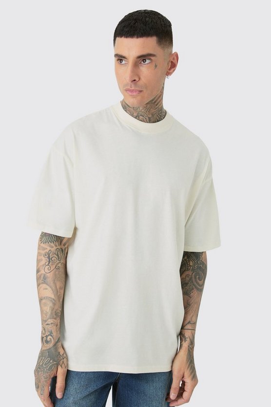 Tall T-Shirt mit Homme Moto Sport Print