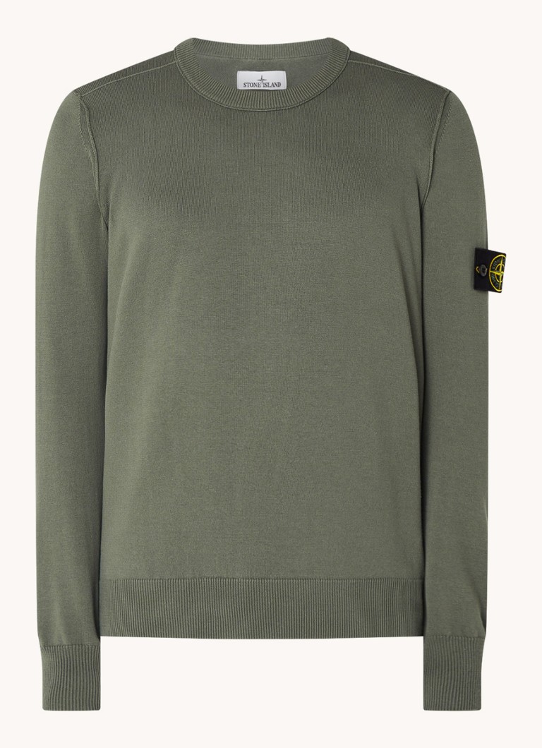 Stone Island 540B2 Fine-knit sweater with logo