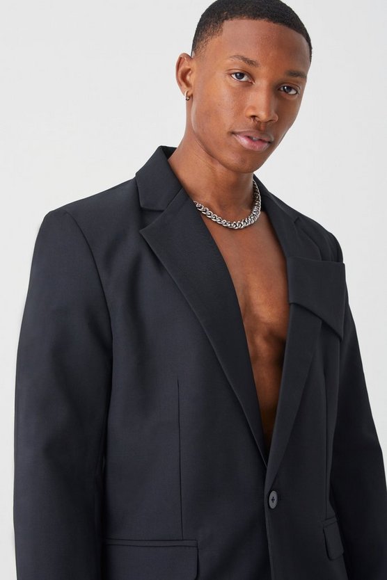 Lockerer Blazer mit Streifen