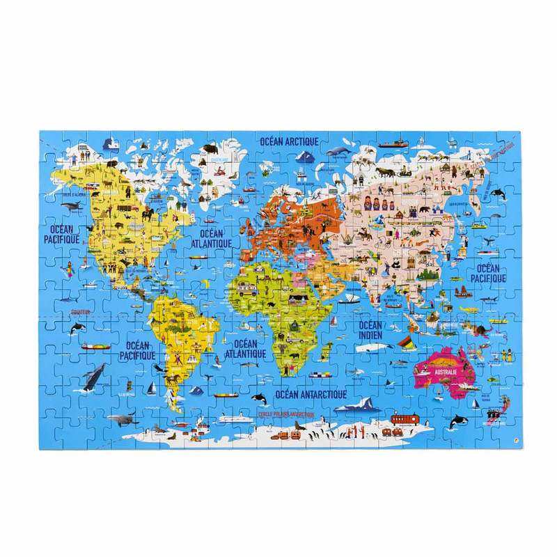 Puzzle du monde 200 pièces Oxybul