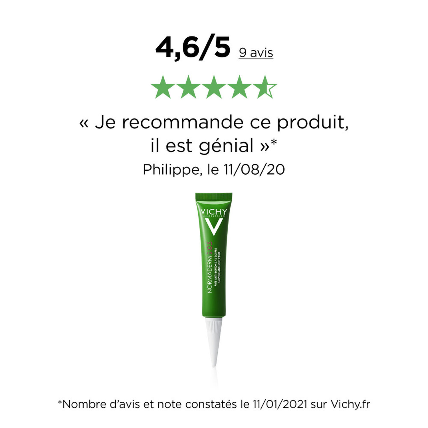 Vichy Normaderm S.O.S Pâte Anti-Boutons au Soufre 20 ml