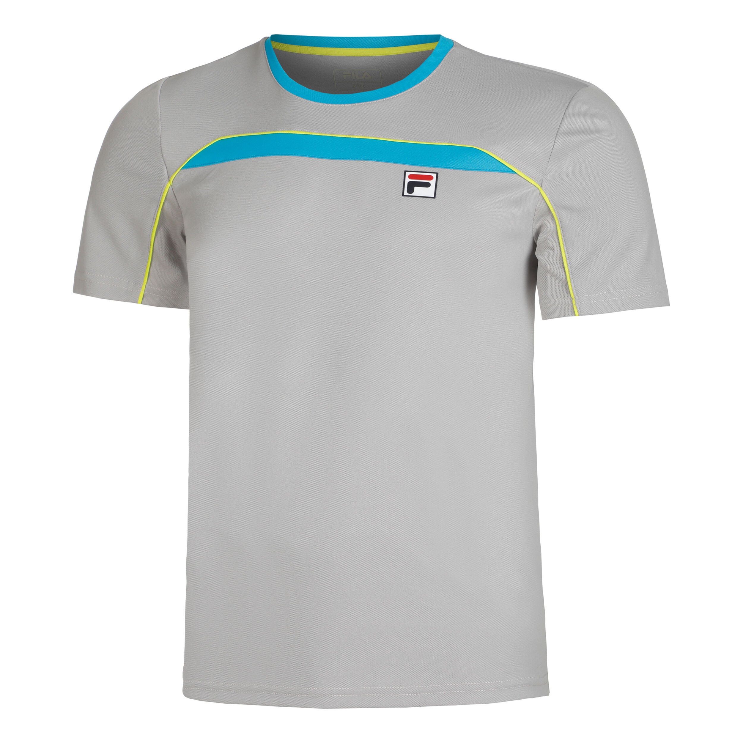 Asher T-Shirt Herren - Silber, Türkis