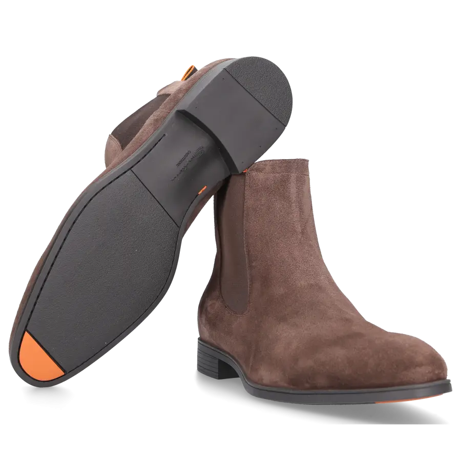 Santoni - Chelsea Boots 13414 Veloursleder - braun