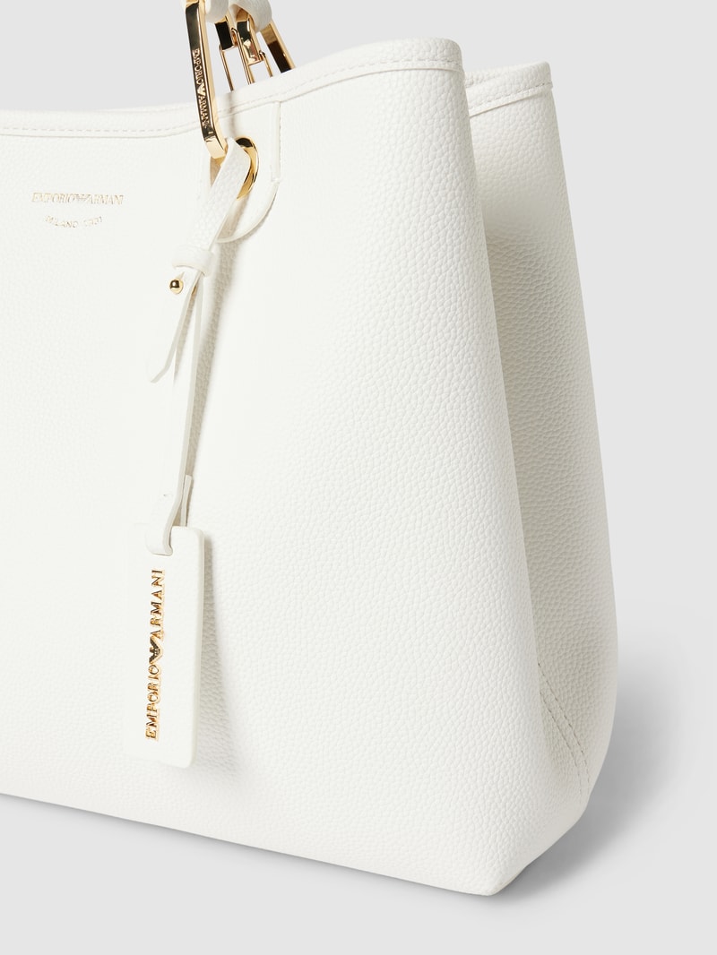 Shopper mit Label-Detail in weiß
