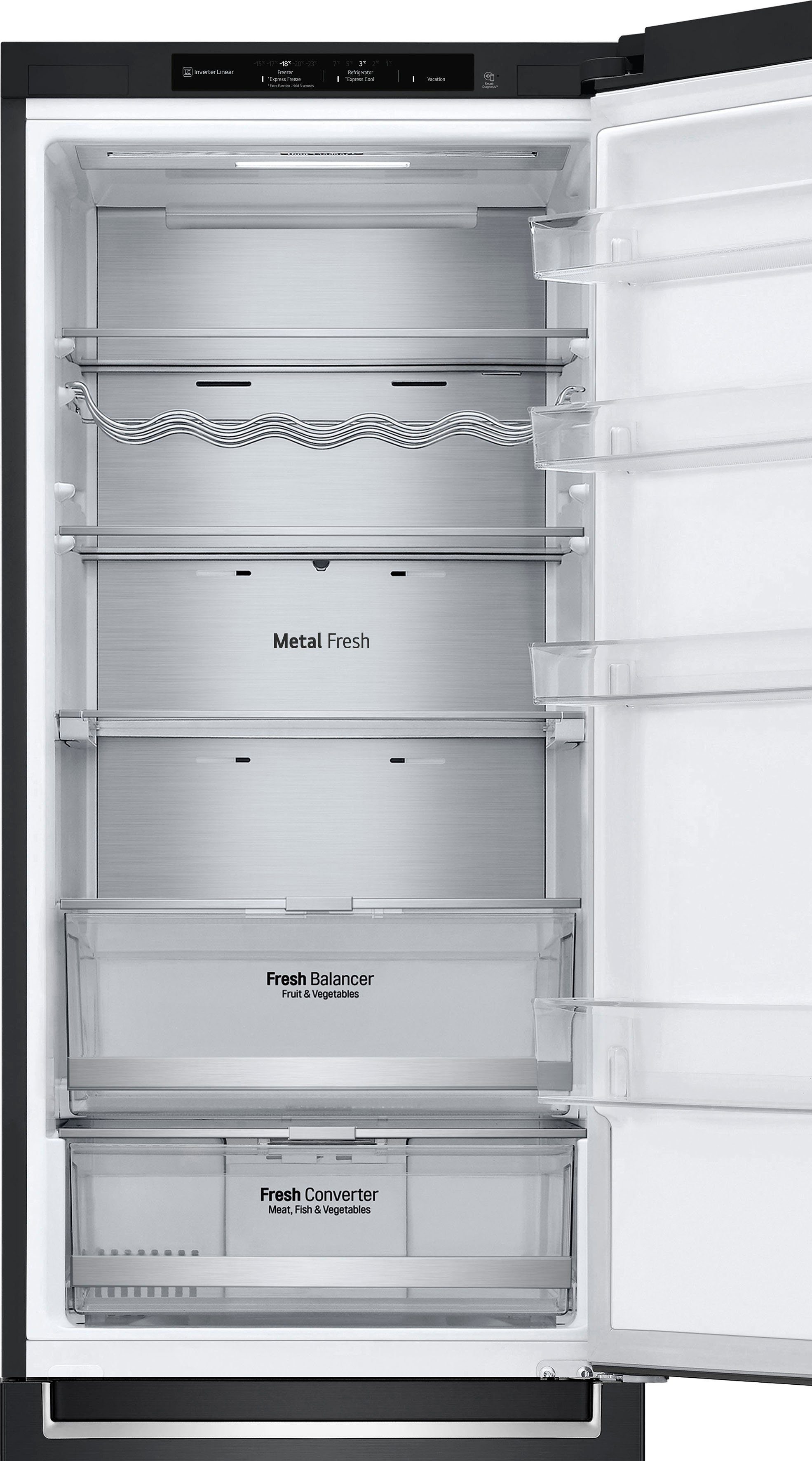 LG Kühl-/Gefrierkombination GBB92MCB1P, 203 cm hoch, 59,5 cm breit, nur 99kWh Jahresverbrauch