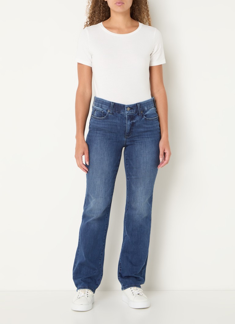 NYDJ Marilyn mid waist straight leg jeans with stretch