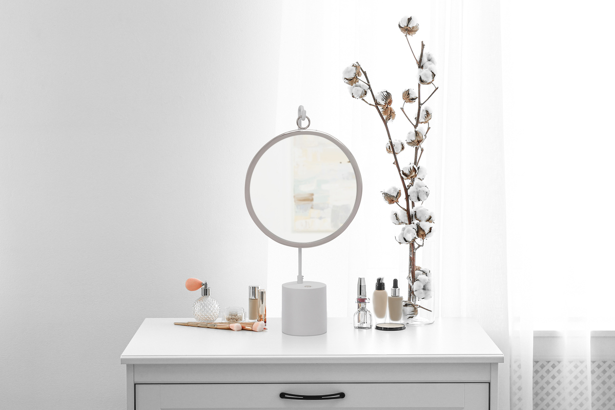 Kayoom Tischspiegel Eleganca 225 Weiß / Silber