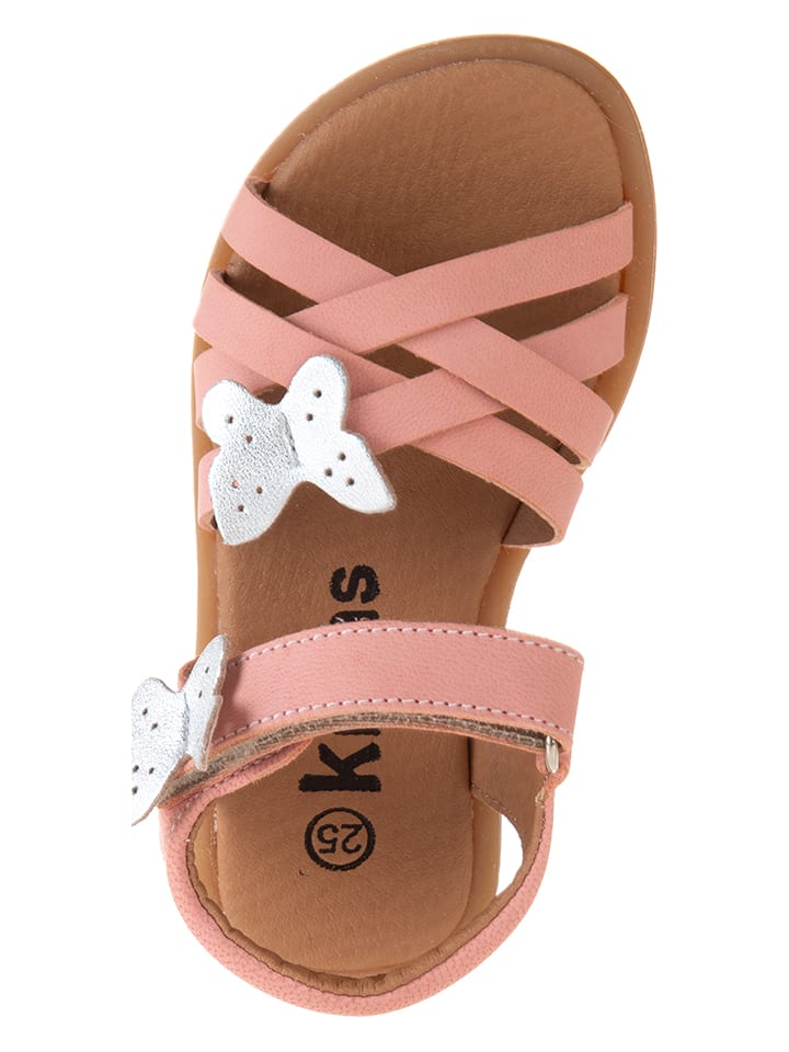 kmins Leder-Sandalen in Rosa günstig kaufen