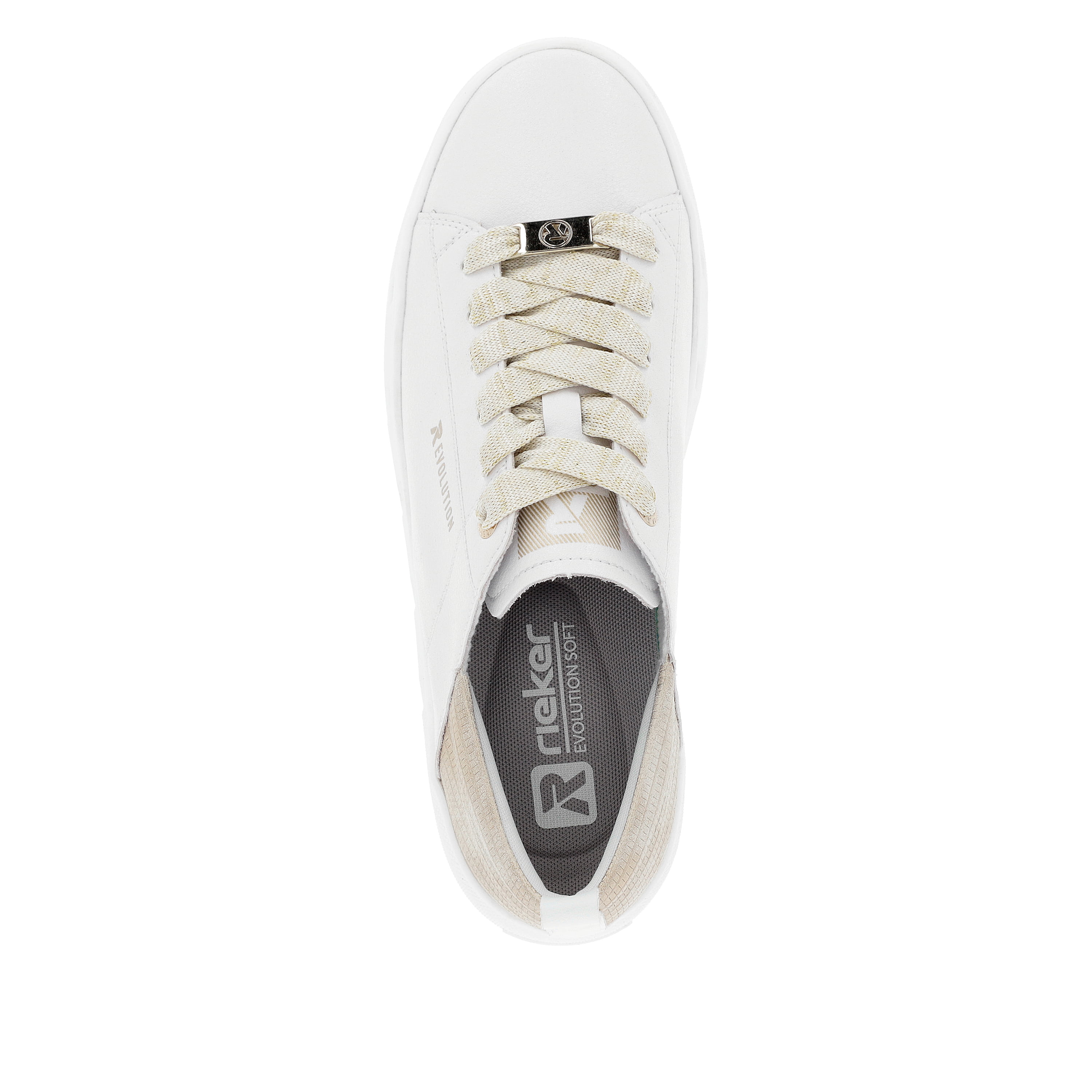 Rieker Damen Sneaker Low diamond-white champagne