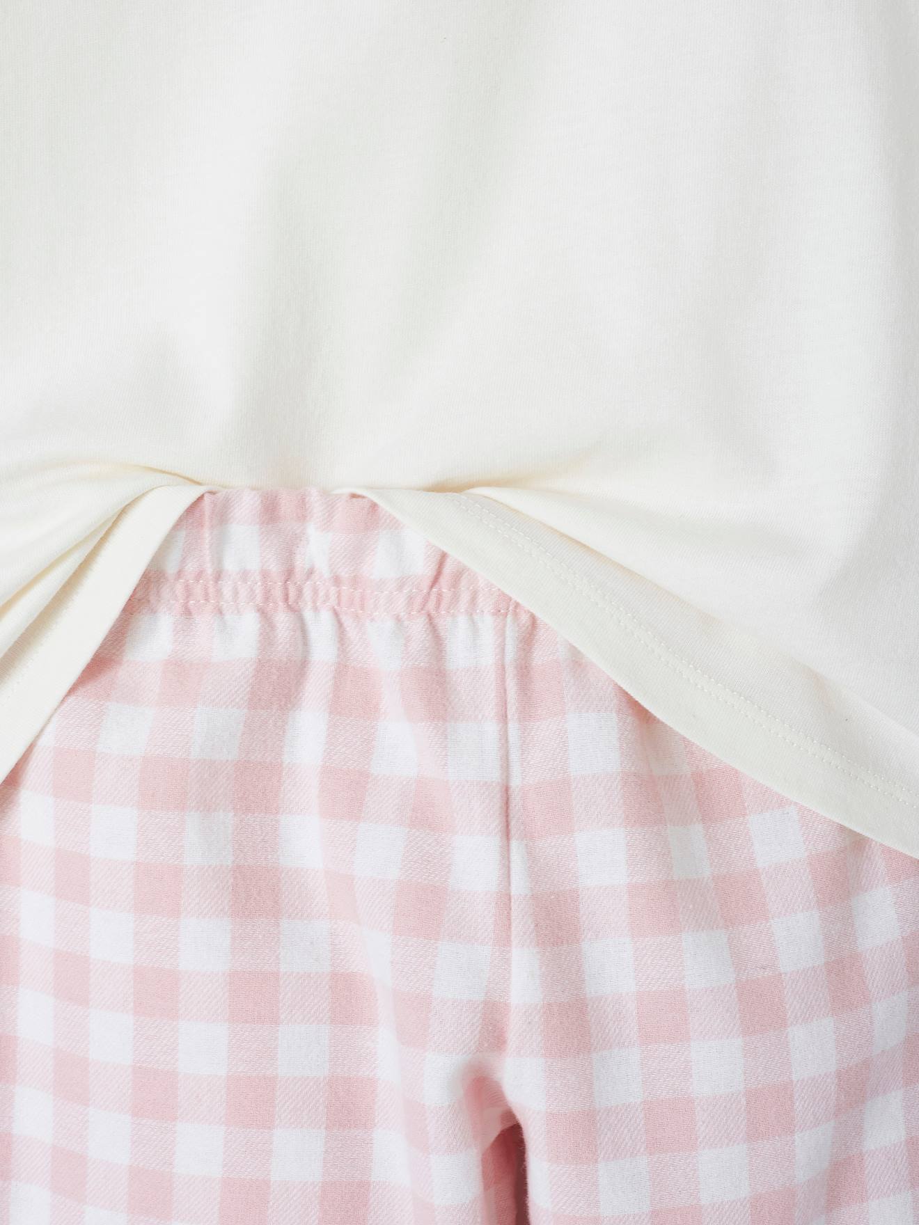 Vertbaudet Mädchen Schlafanzug mit Flanellhose, Regenbogen - rosa