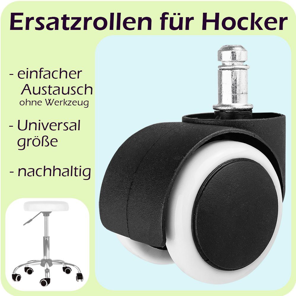 Kingpower Stuhlrolle Bürostuhl Rollen für Hocker Drehstuhl Schreibtischstuhl Ersatzrollen