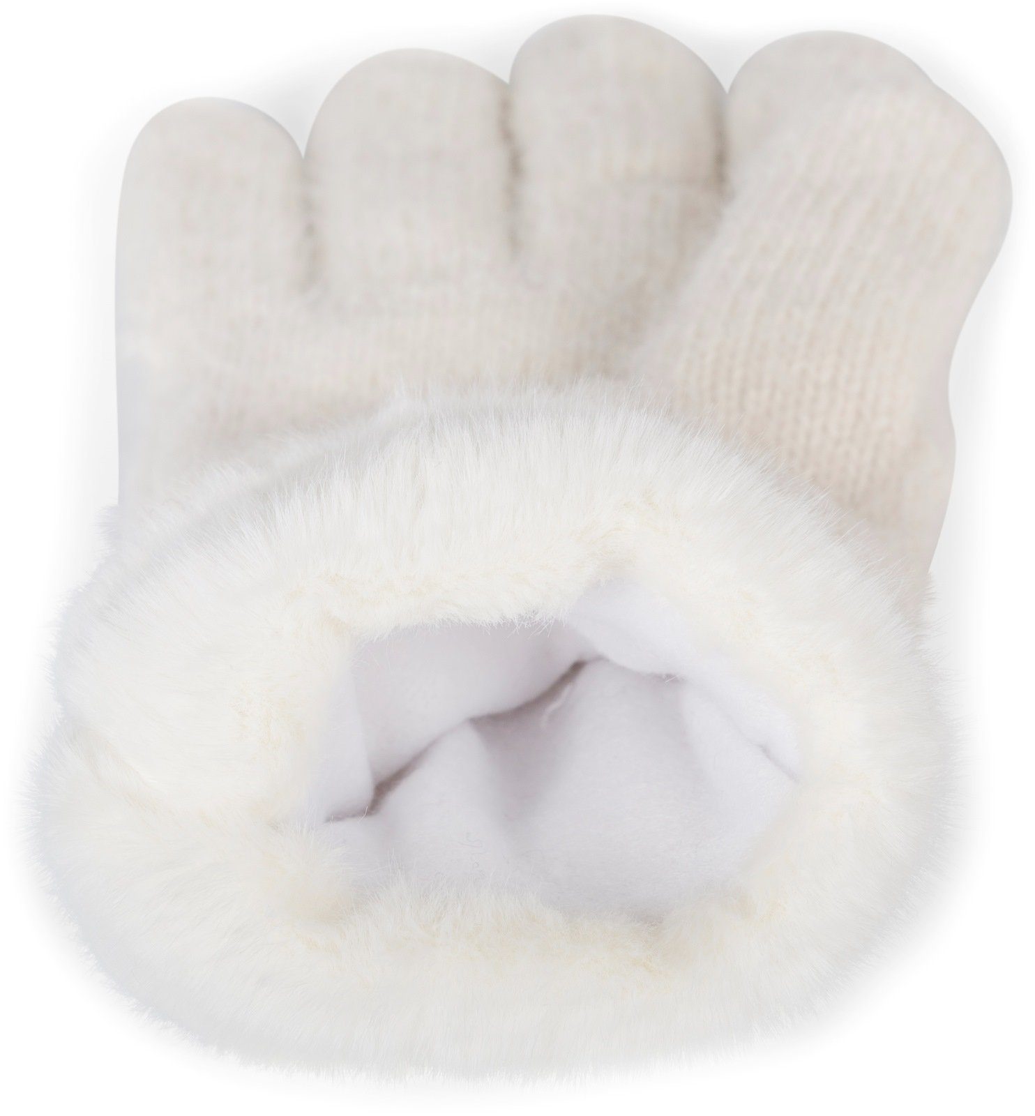 styleBREAKER Strickhandschuhe Strickhandschuhe mit Reiskornmuster und Fleece