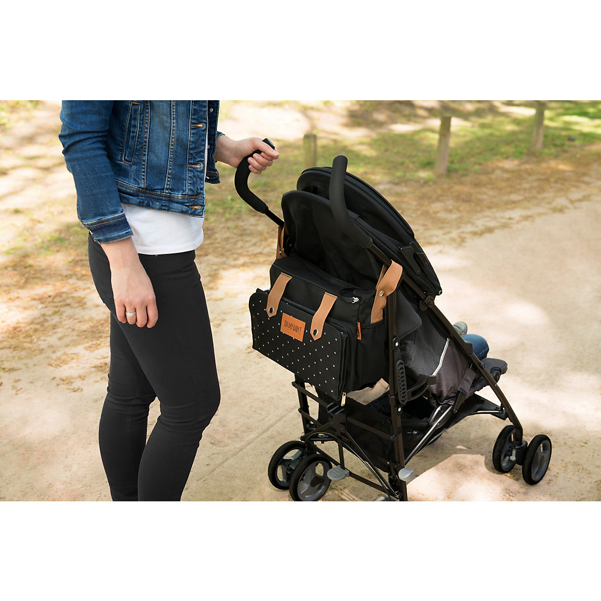 Kinderwagen Organizer Easy Travel, schwarz/karamel