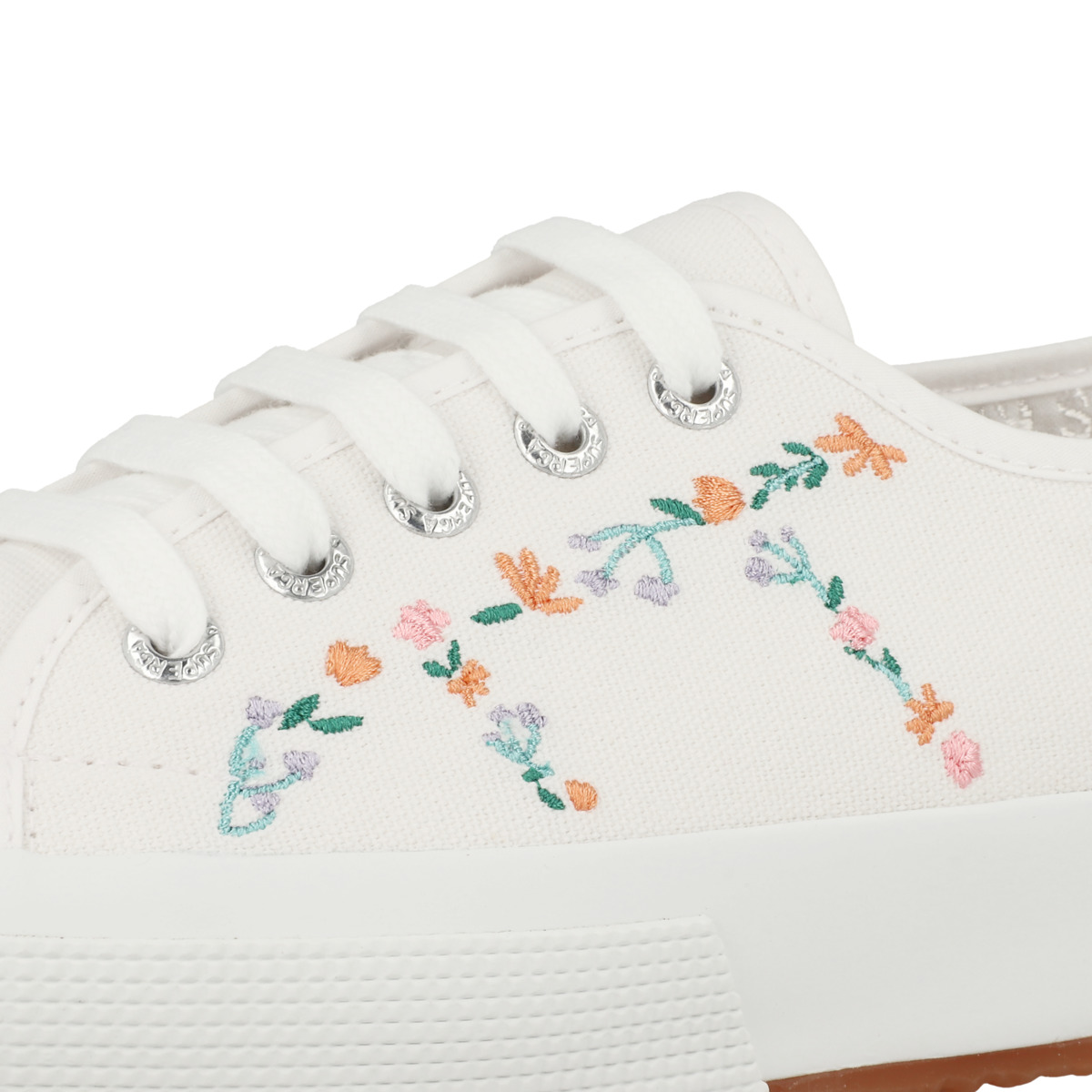 Superga 2750 Little Flower Embroidery Sneaker Low weiss