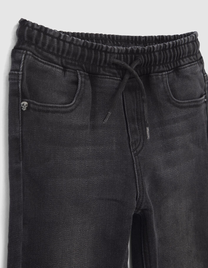 Jean TAPERED gris à ceinture élastiquée garçon
