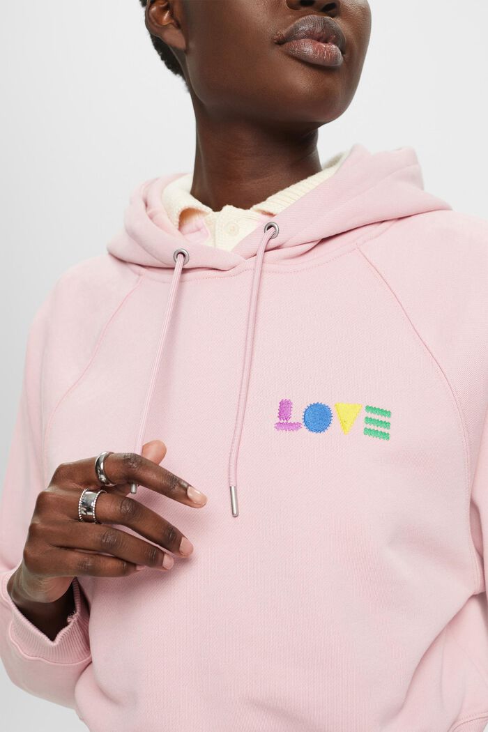 Hoodie mit geometrischem Love-Print