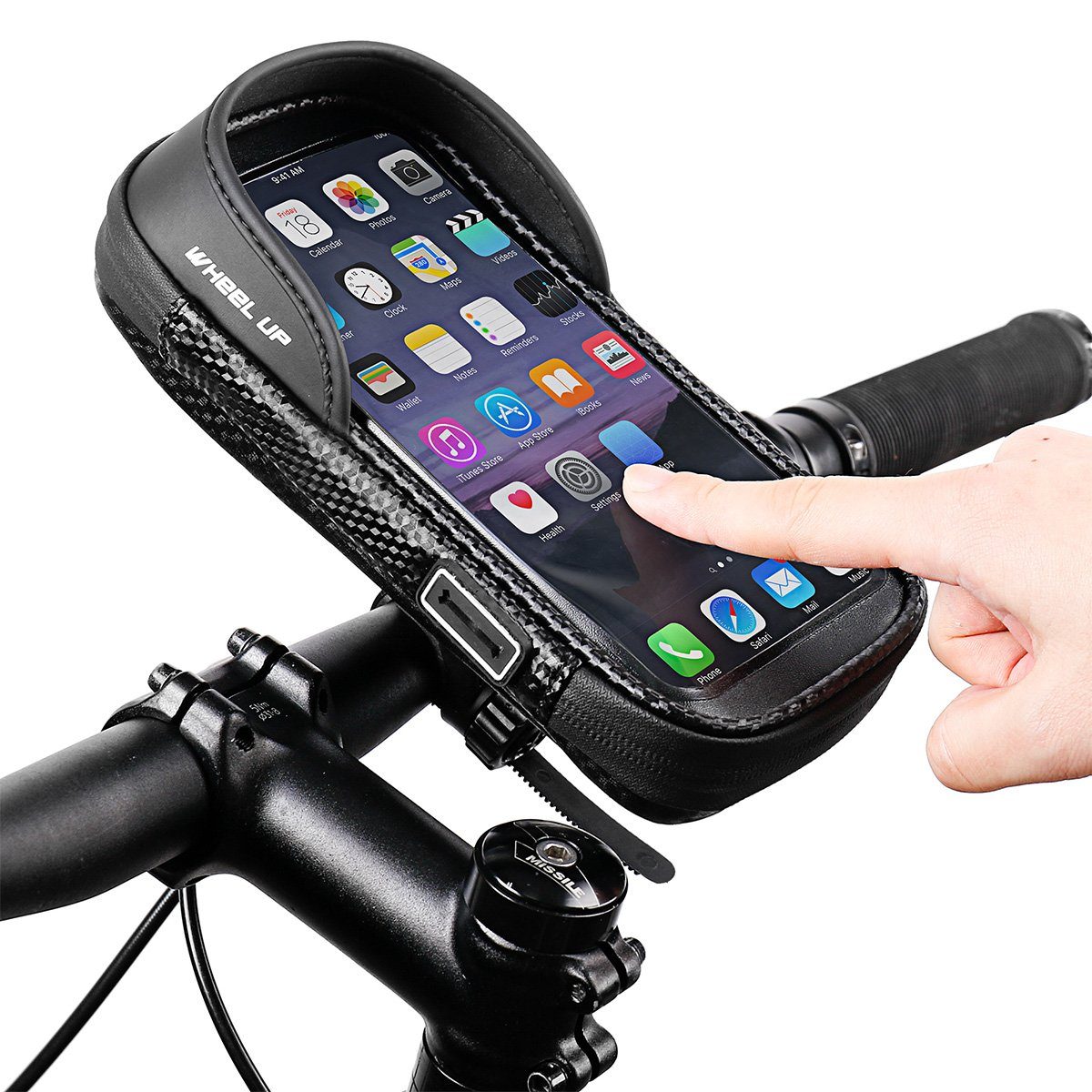 MidGard Fahrradtasche für Lenker, Smartphone-Halterung, Handy-Tasche für Fahrrad, e-Bike