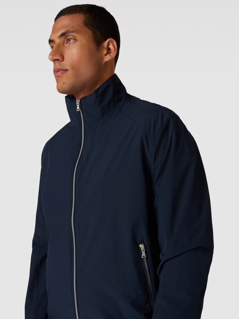 Jacke mit Stehkragen in marineblau