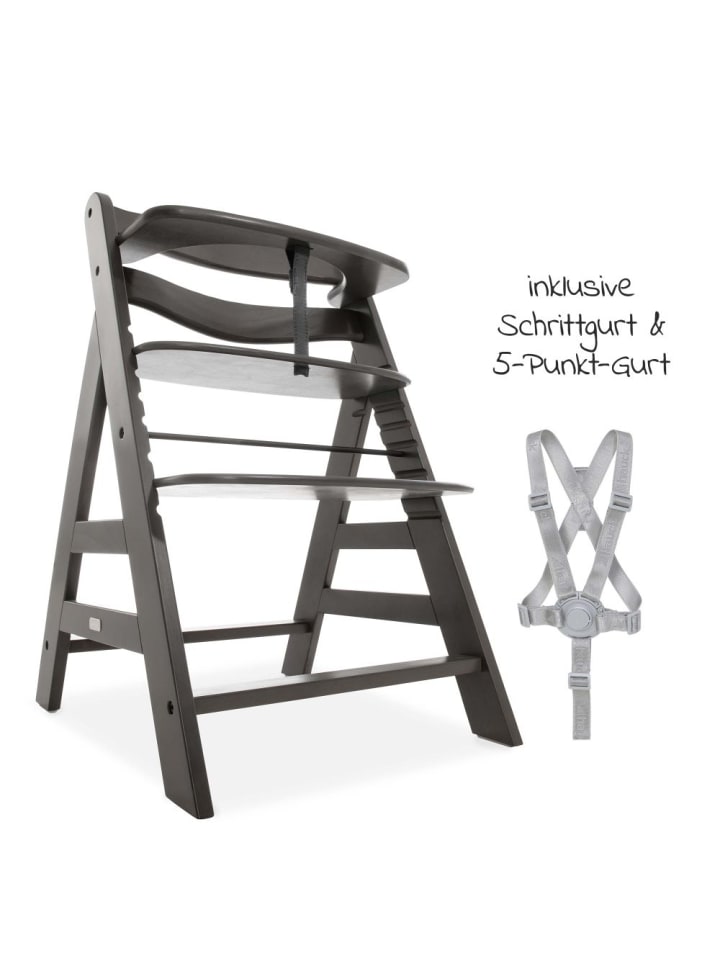 Hauck Hochstuhl Alpha Plus Select - Charcoal / Dunkelgrau in grau,braun günstig kaufen onesize