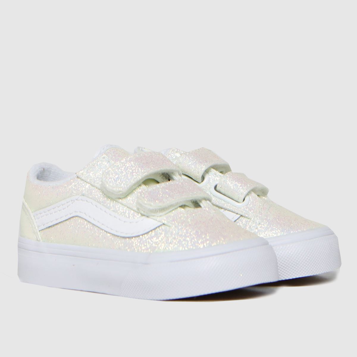 Vans halványrózsaszín Old Skool V UV Csillámos Lány Kisgyermek Tornacipő
