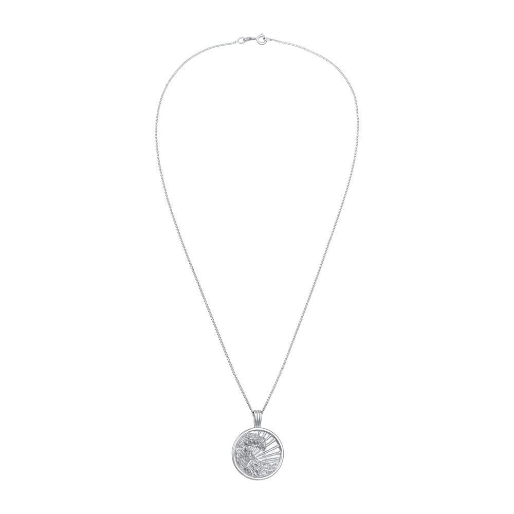 Elli Elli Collier Femmes pendentif plaquette vague surfeur maritime en argent sterling Bijoux