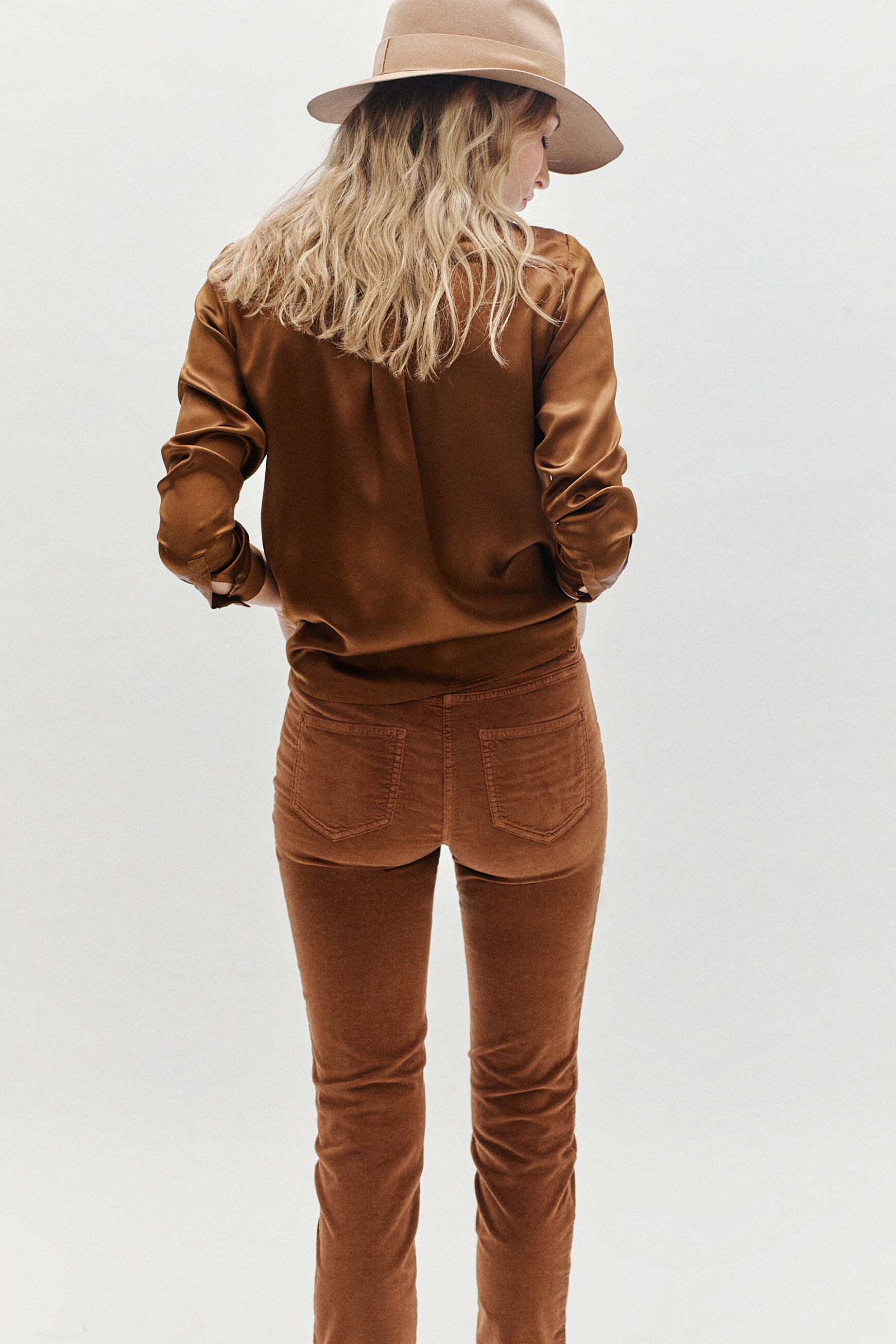pantalon sylvano taupe femme
