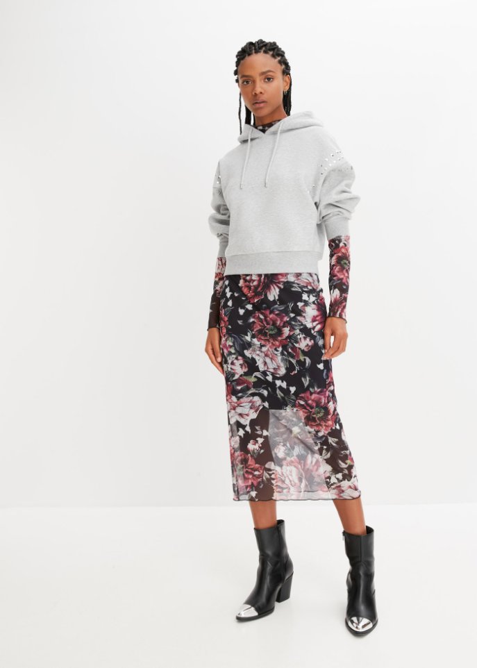Oversize Sweatshirt mit Nieten