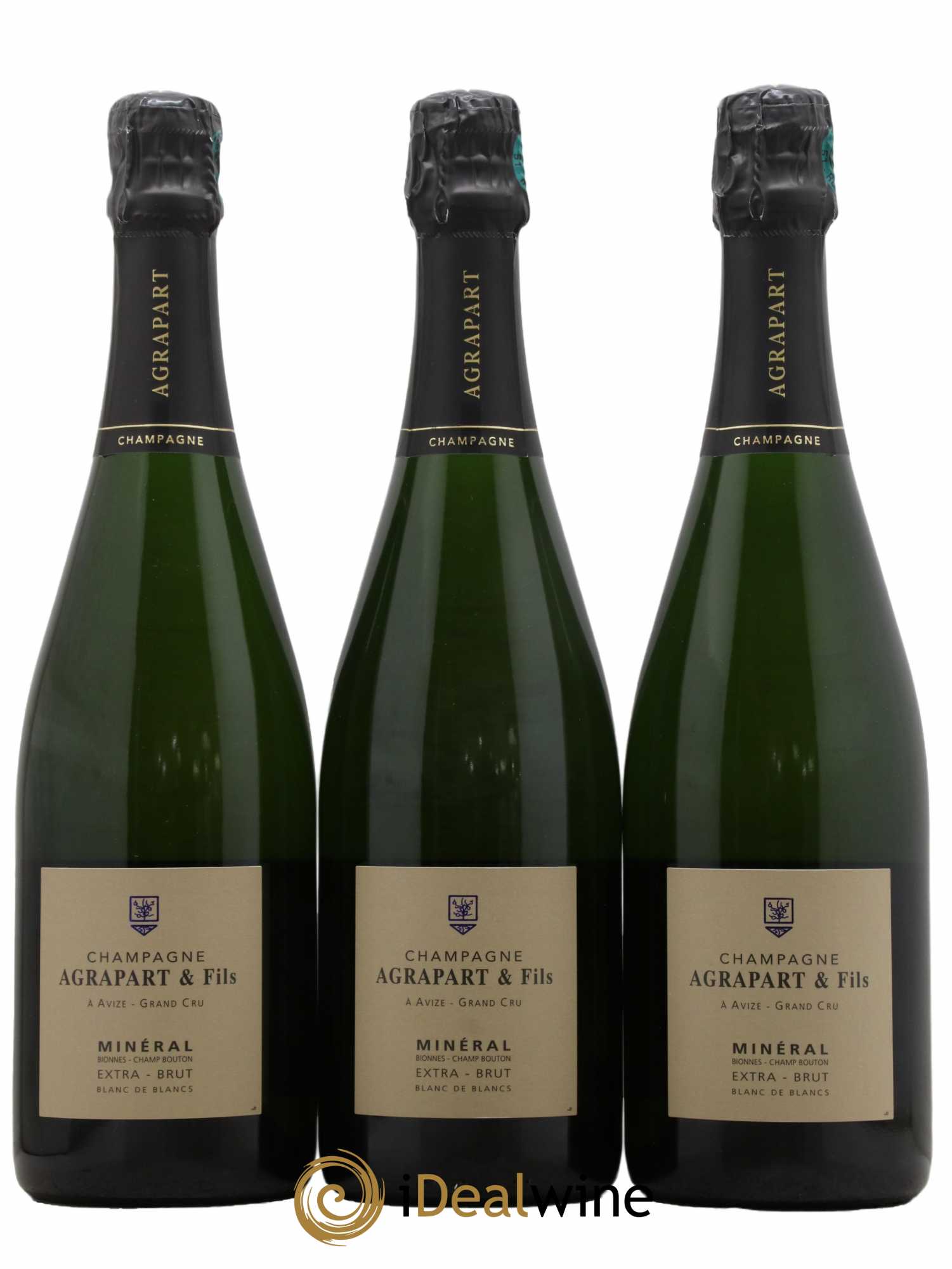 Minéral Extra Brut Blanc de blancs Agrapart & Fils  2016 - Lot de 3 Bouteilles